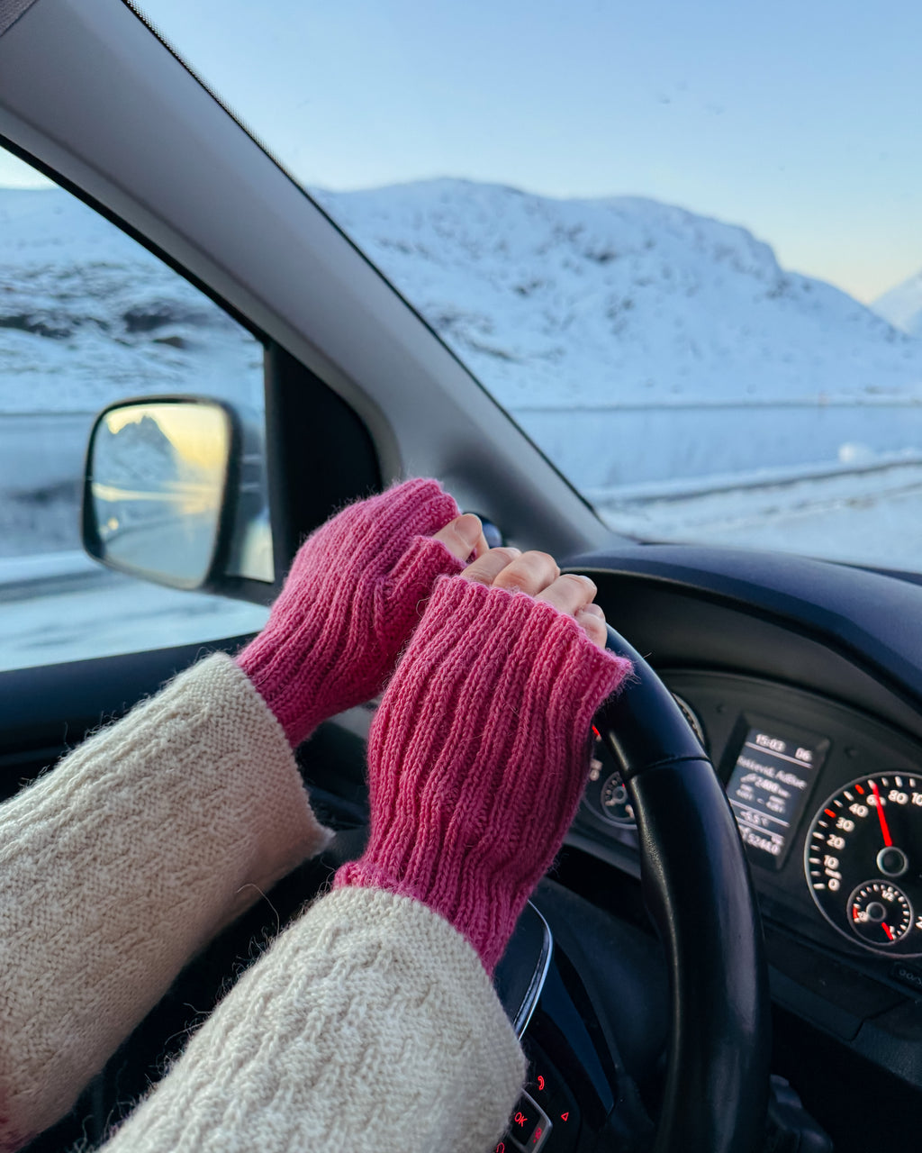 Set: Siw Scarf & Tind Gloves - Pink